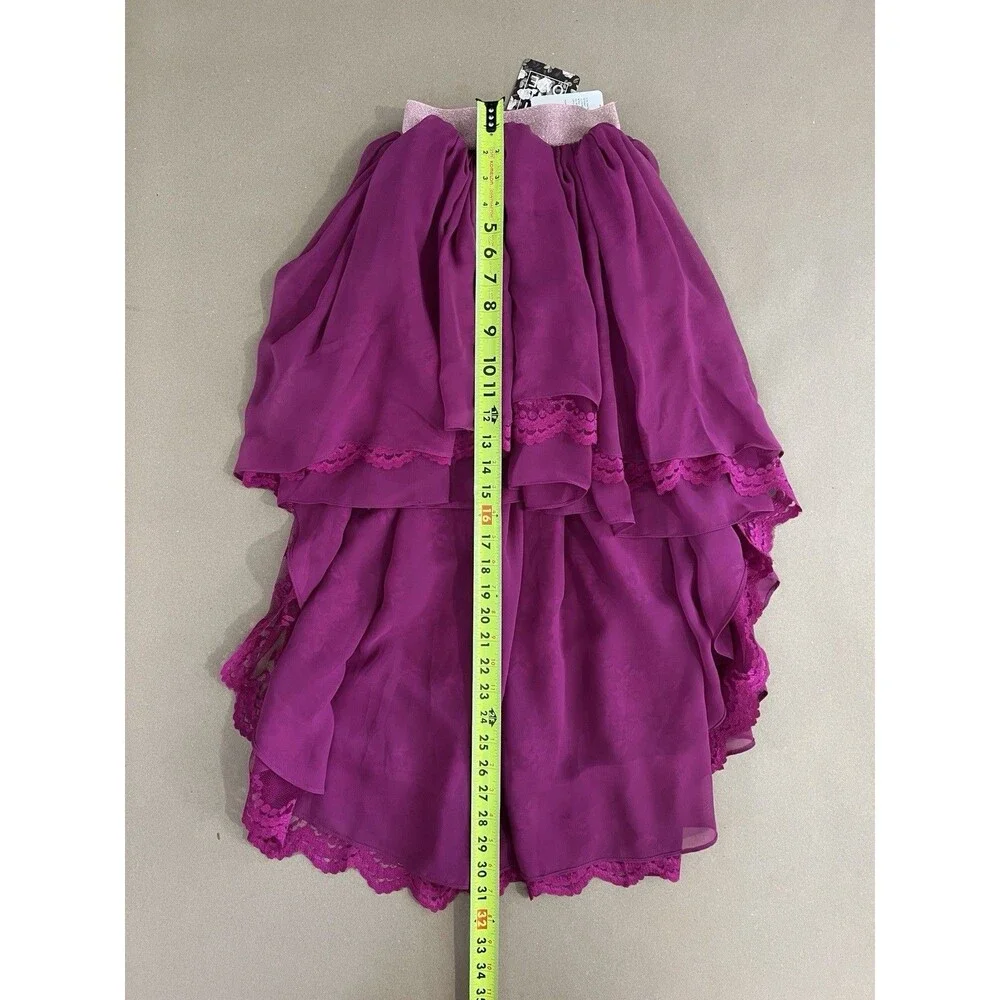 Pleiades Girls Size 6 Magenta Eliza High Low Chiffon Skirt!